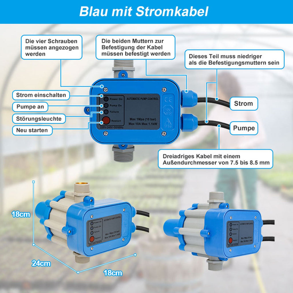 Cosmo Go Pumpenschalter Druckschalter 10 bar