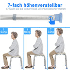 Cosmo Go Duschhocker Duschstuhl höhenverstellbar Aluminium