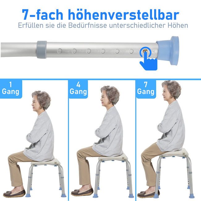 Cosmo Go Duschhocker Duschstuhl höhenverstellbar Aluminium Main Image