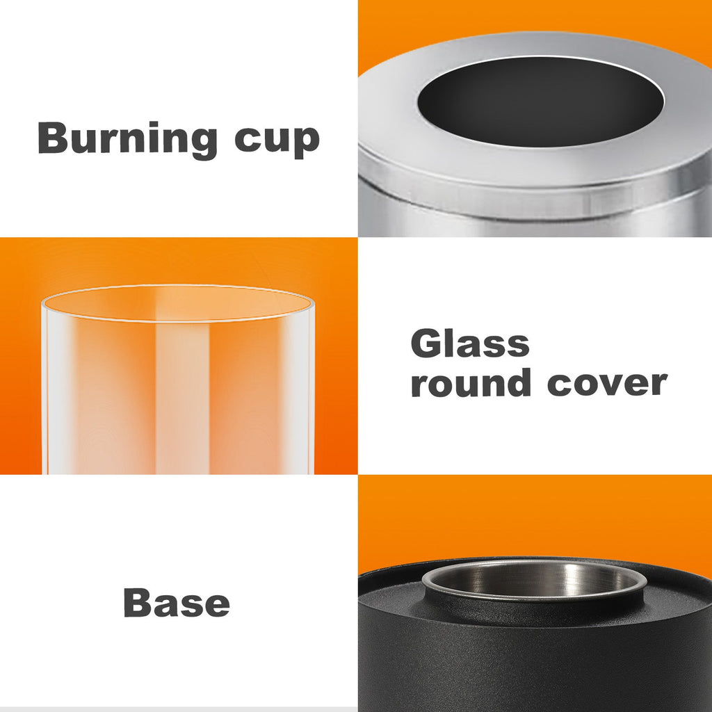 Table Fireplace Bioethanol Tabletop Fireplace Portable Round