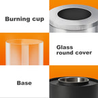 Table Fireplace Bioethanol Tabletop Fireplace Portable Round