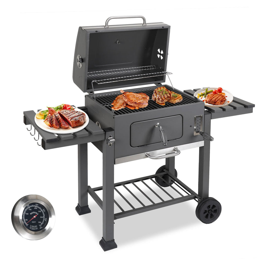 Cosmo Go Holzkohlegrill BBQ XXL Smoker mit Deckel