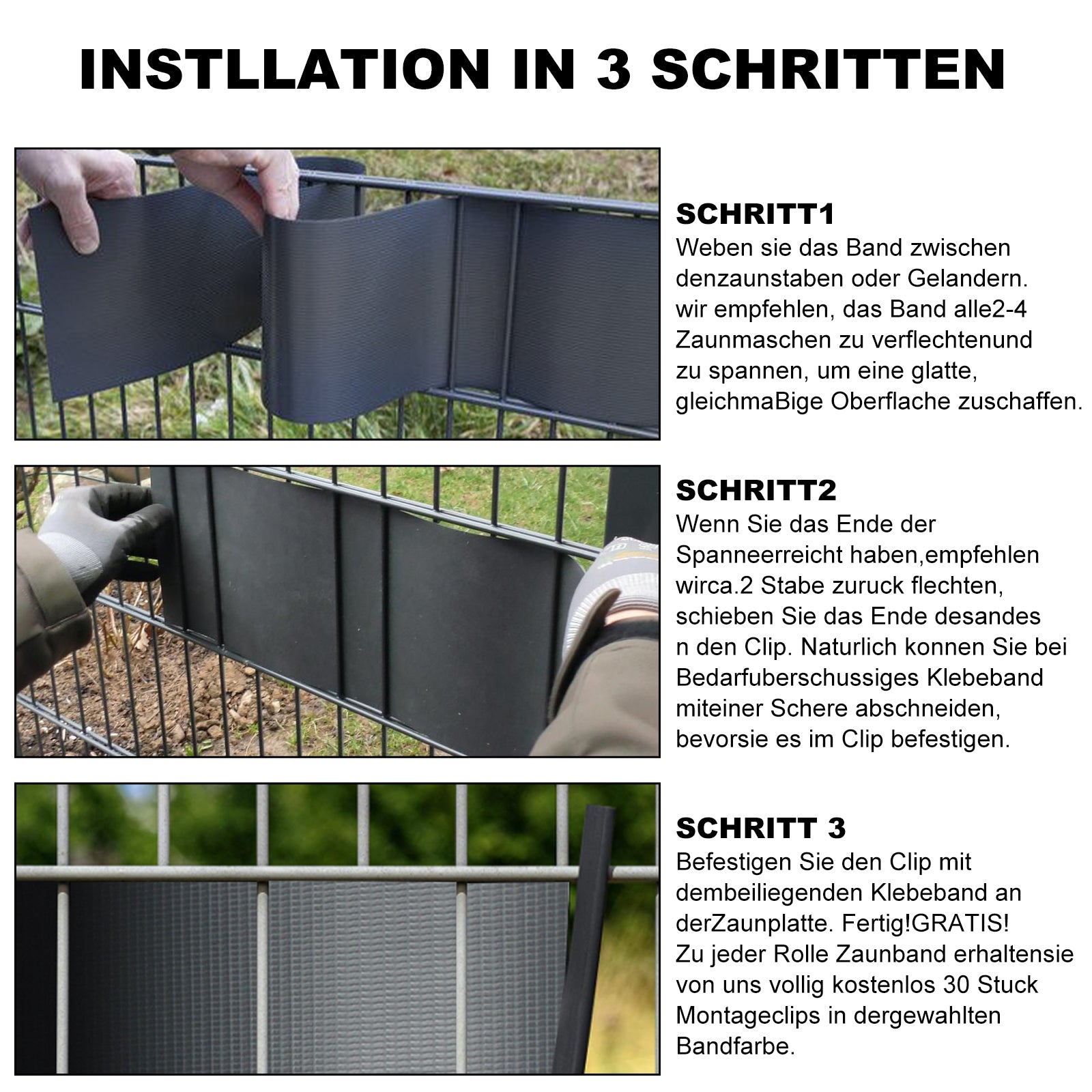 Cosmo Go Sichtschutzstreifen Sichtschutzfoli 35m