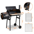 Cosmo Go Holzkohle Grill BBQ Multifunktionaler mit Thermometer