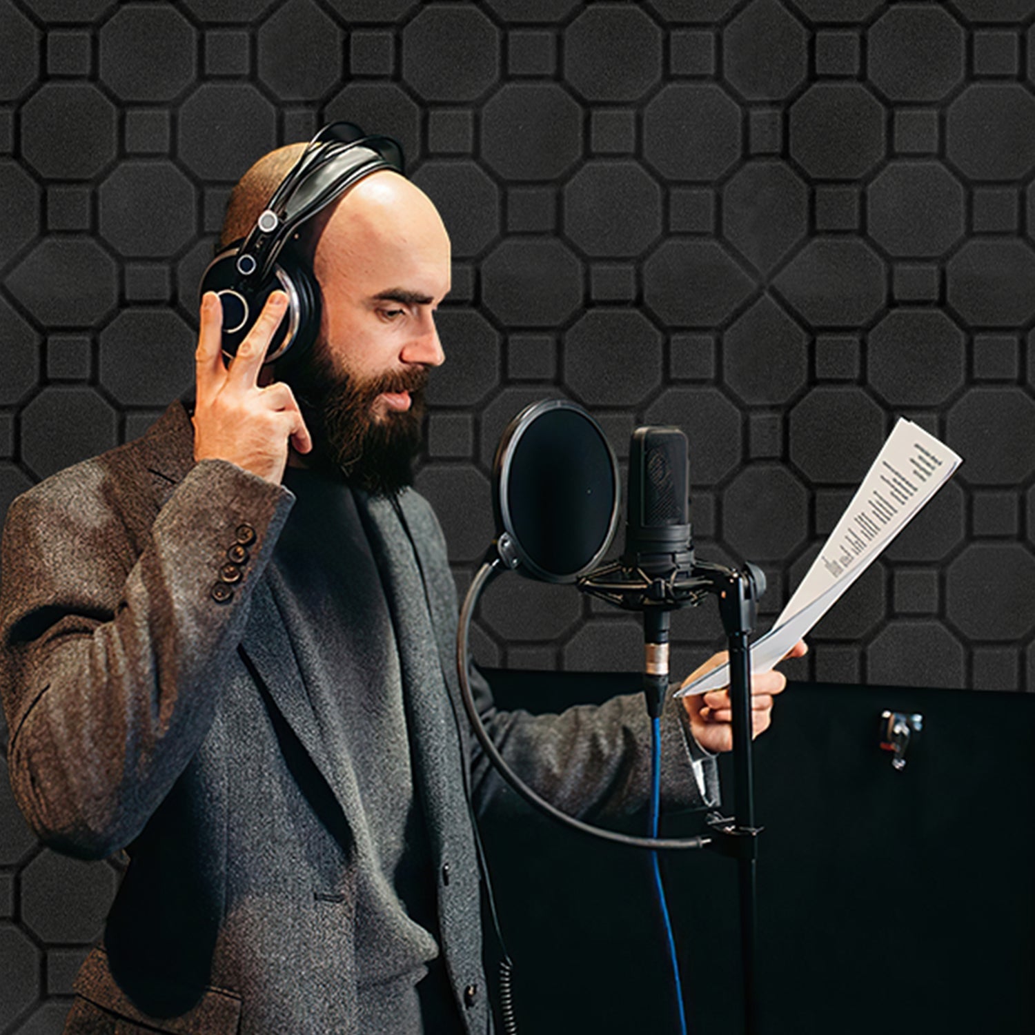 Cosmo Go Akustikschaumstoff Selbstklebend Quadrat