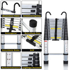 Cosmo Go Teleskopleiter mit 2 Abnehmbarem Haken