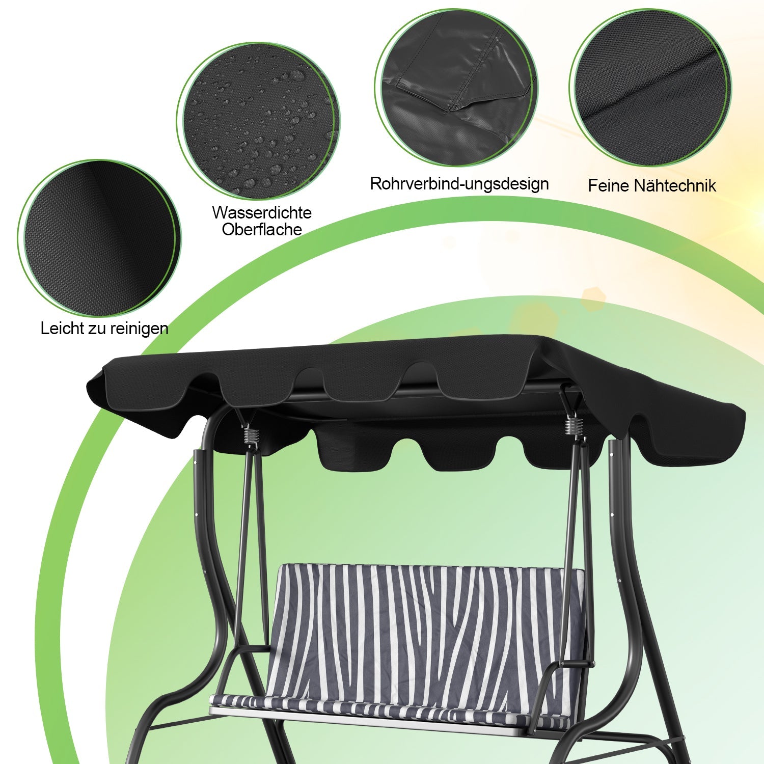 Cosmo Go Ersatzdach für Hollywoodschaukel Universal 210x145cm