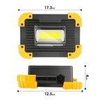 Cosmo Go LED Baustrahler Akku 30W Kaltweiß mit USB Ausgang-Ports