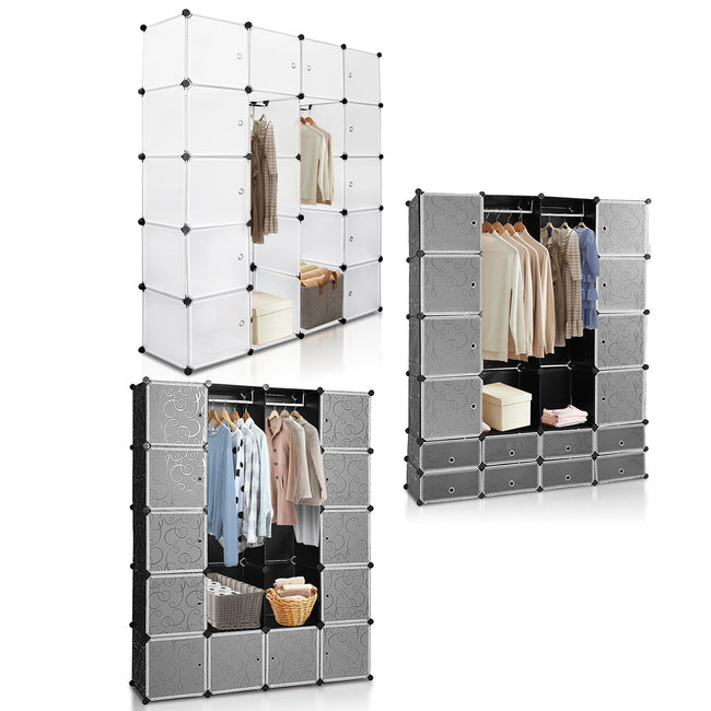 Cosmo Go Regalsystem Kleiderschrank Steckregal mit Türen Hover Image