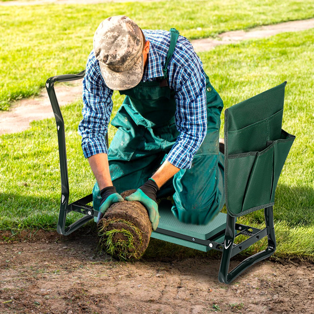 Cosmo Go 2 in 1 Kniebank für Gartenarbeit Gartenhocker mit Eva-Schaumkissen