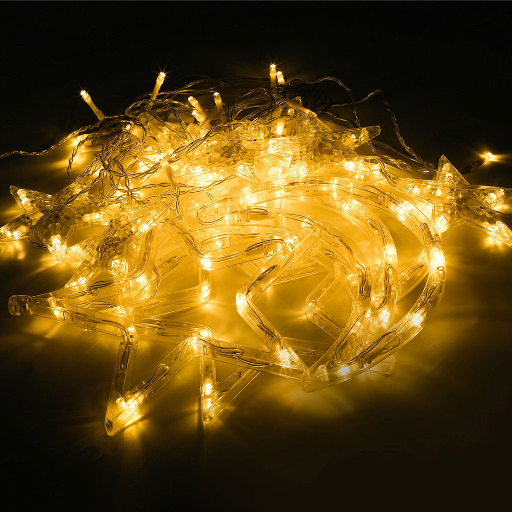Cosmo Go LED Sterne Weihnachtsbeleuchtung Lichtervorhang 3,5M