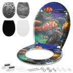 Cosmo Go Toilettendeckel WC Sitz mit Absenkautomatik O-Form