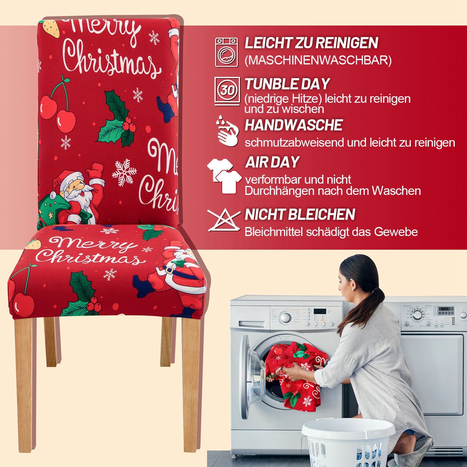 Cosmo Go Stuhlhussen Weihnachten 6er Set