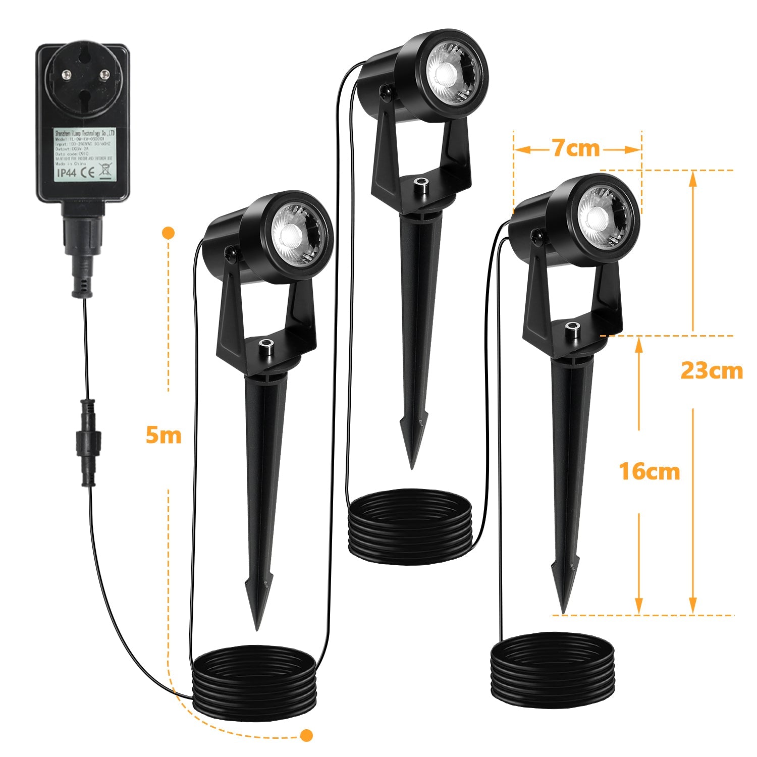 Cosmo Go LED Gartenbeleuchtung Gartenleuchte Warmweiß IP65 6er Set
