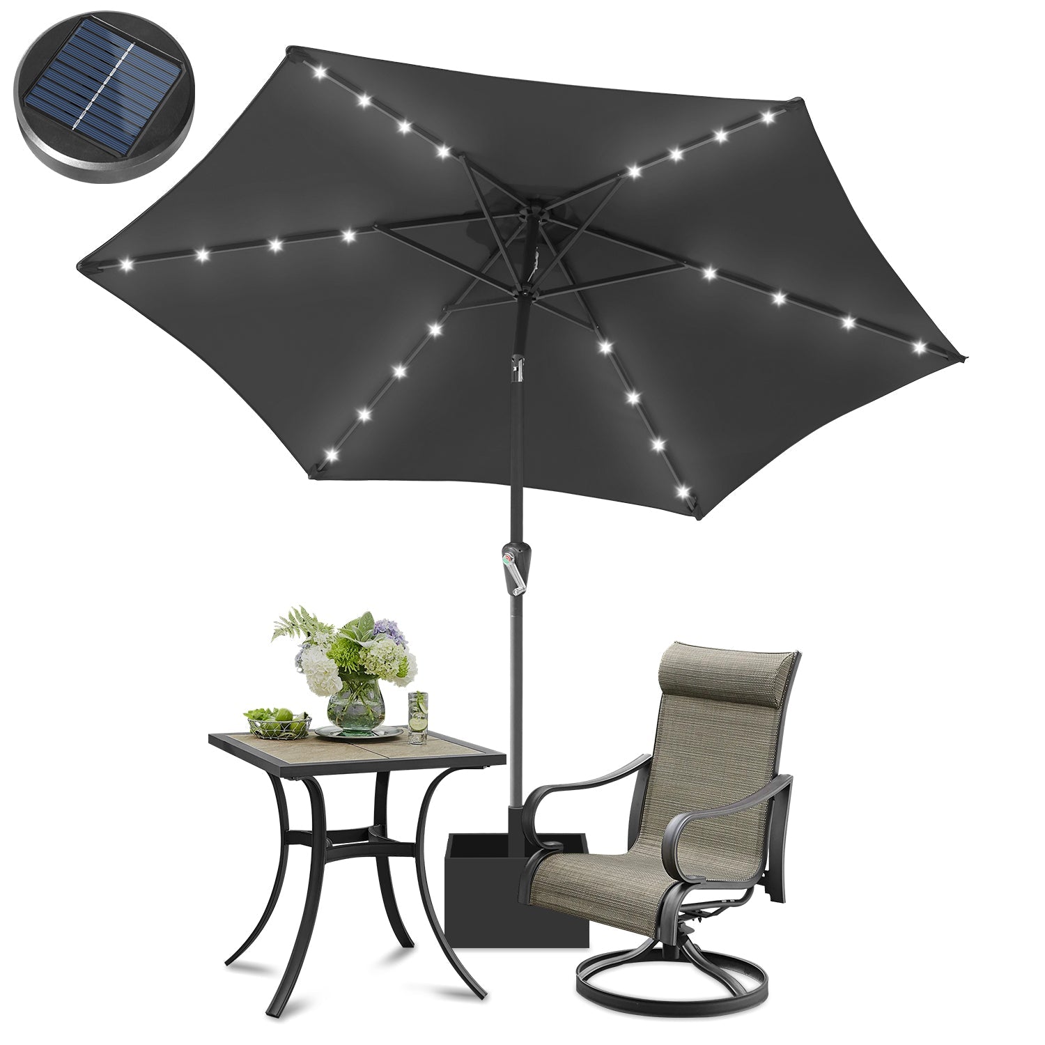 Cosmo Go Sonnenschirm 2.7m Winkelverstellbar mit/ohne LED