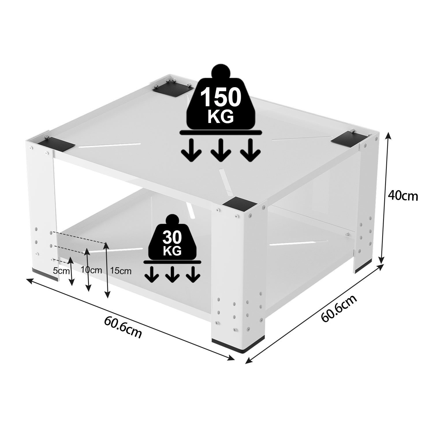 Cosmo Go Waschmaschinen Untergestell mit Ablage bis 150kg