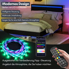 Cosmo Go Polsterbett Bettgestell mit Kopfteil Leder LED-Beleuchtung
