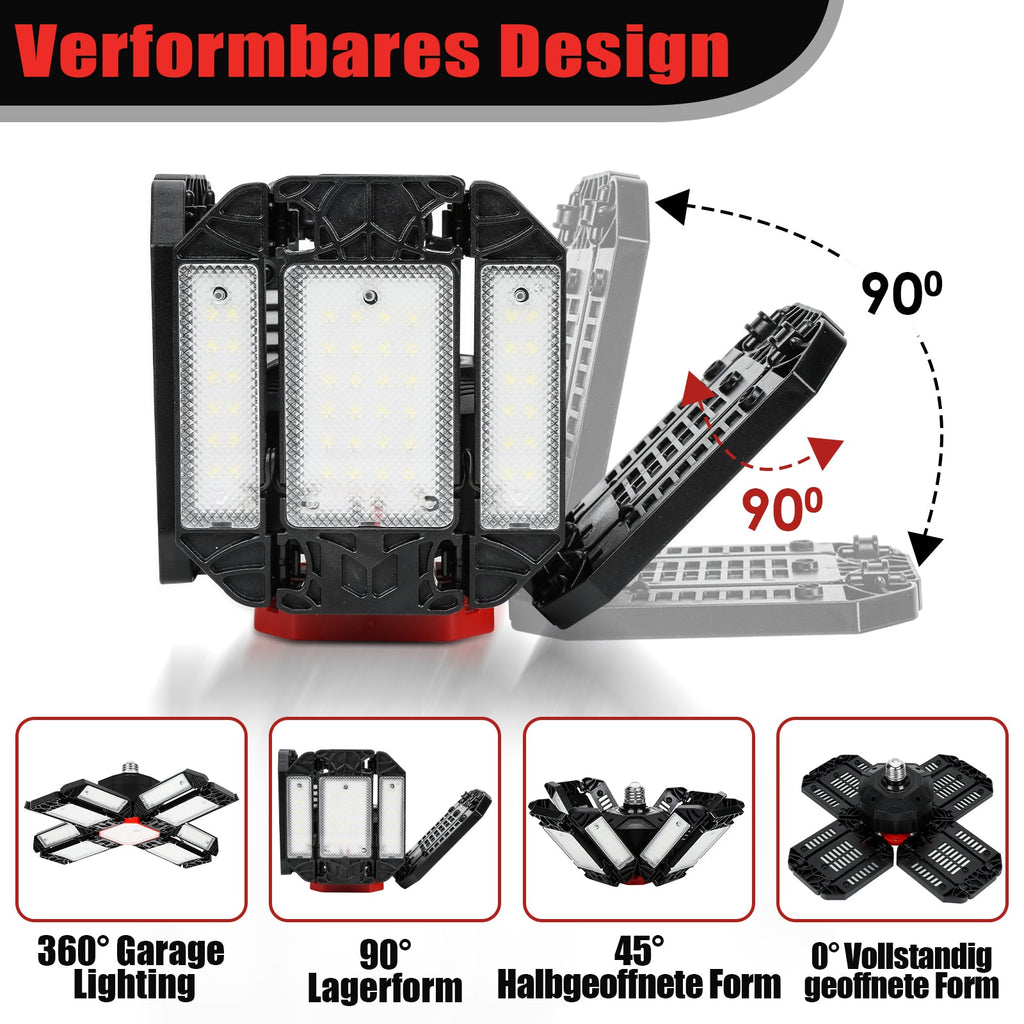 Cosmo Go Led Werkstatt Deckenleuchte Verstellbaren Paneelen 200W