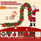 Cosmo Go Weihnachtsgirlande 2.7m mit Blumen