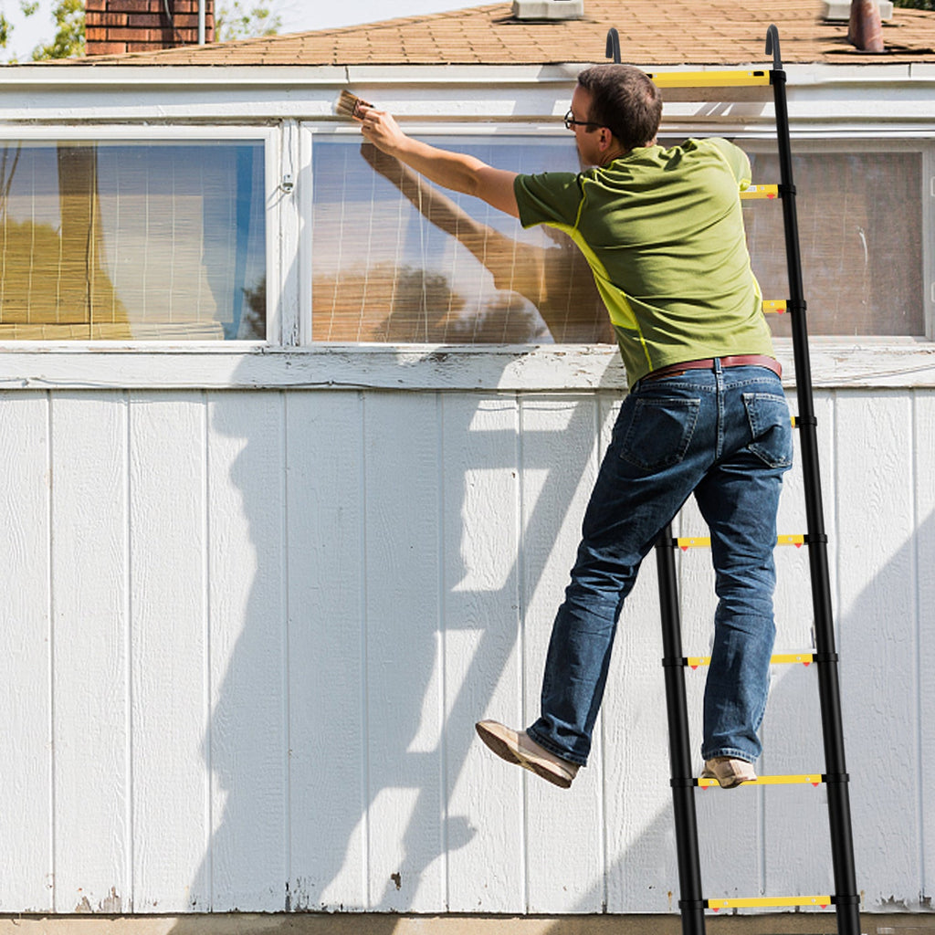Cosmo Go Teleskopleiter Aluminium mit Langsamer Schrumpfungsfunktion und Abnehmbarem Haken