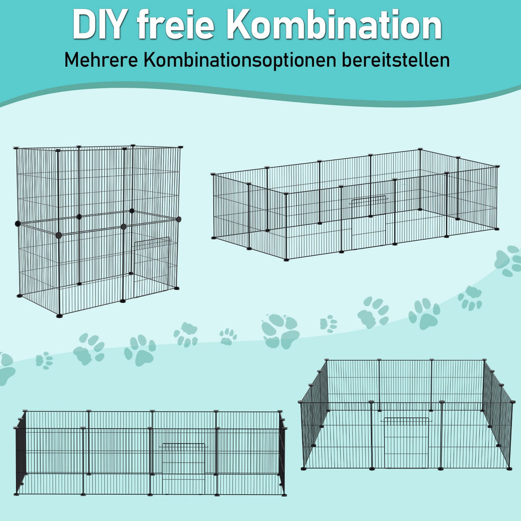 Cosmo Go Freigehege Laufgitter Kleintiere DIY 12/24Stück 35x35cm