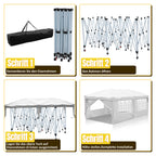 Cosmo Go Pop-Up Pavillon Gazebo mit Zentralverriegelung 3x6m mit Seiten