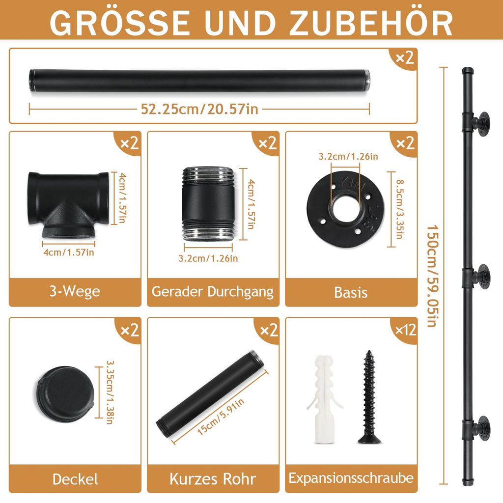 Cosmo Go Handlauf Treppe Edelstahl Handlauf Schwarz
