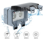 Cosmo Go Außensteckdose Wasserdicht Doppelsteckdose IP66