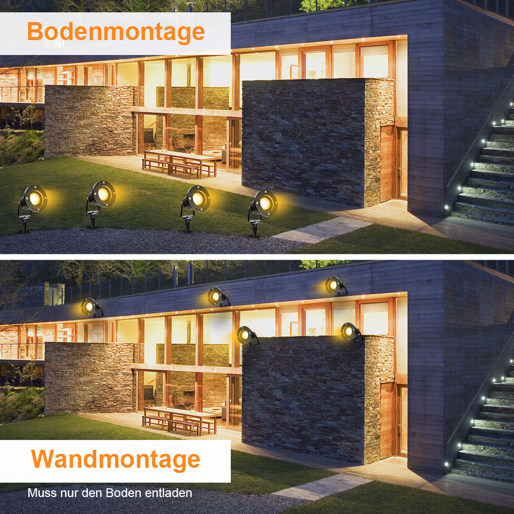 Cosmo Go Gartenleuchte Warmweiß IP65 4W GU10