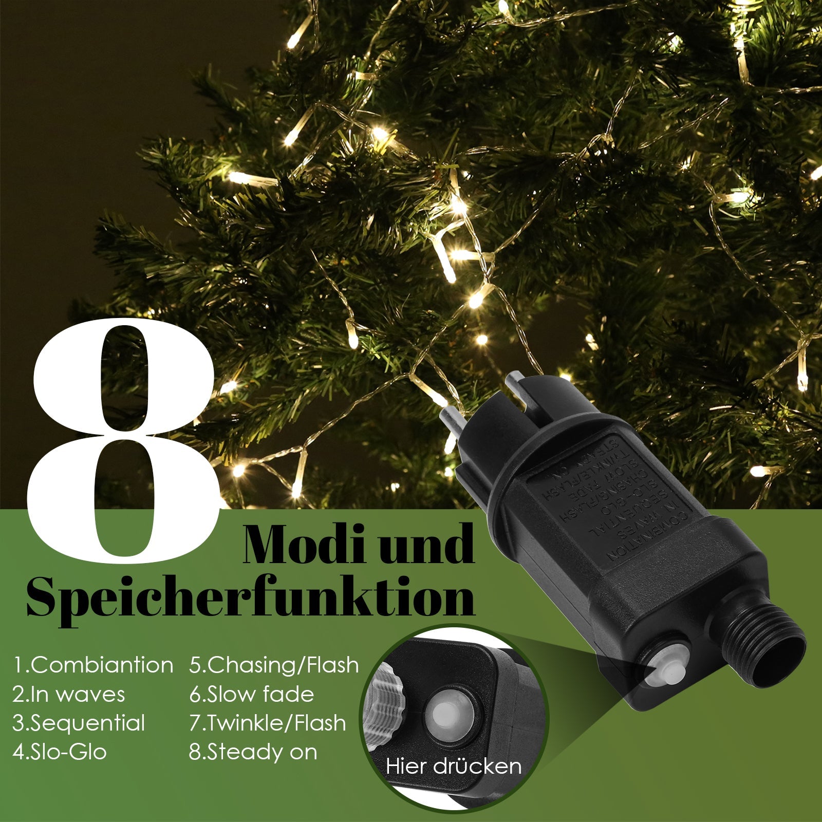 Cosmo Go Christbaumbeleuchtung mit Ring 280 LEDs IP44
