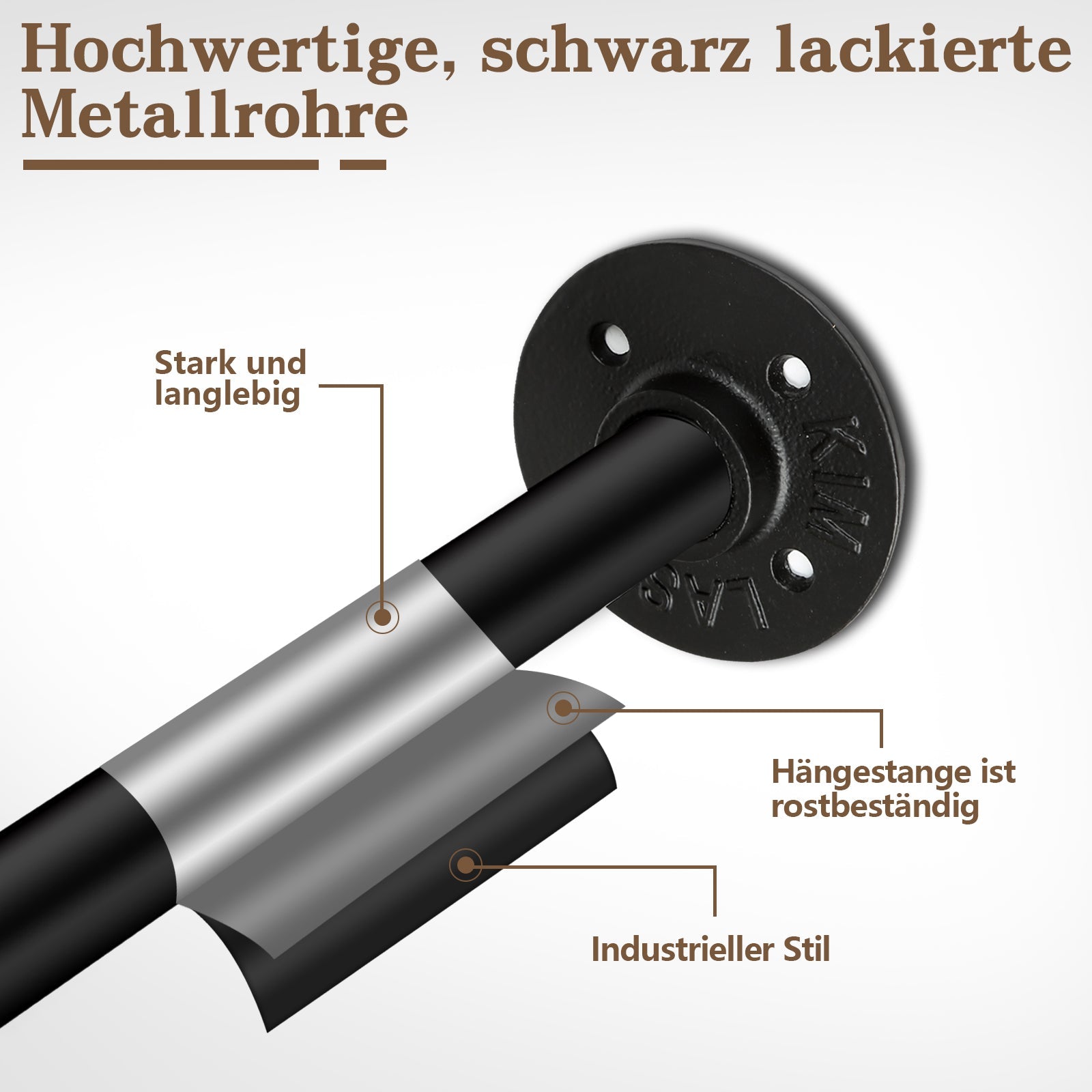 Cosmo Go Kleiderstange Wandmontage 92cm