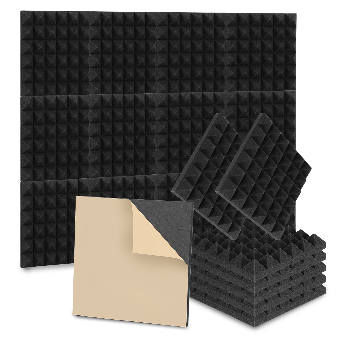 Cosmo Go Akustikschaumstoff Selbstklebend 3D Hochdichte Pyramide