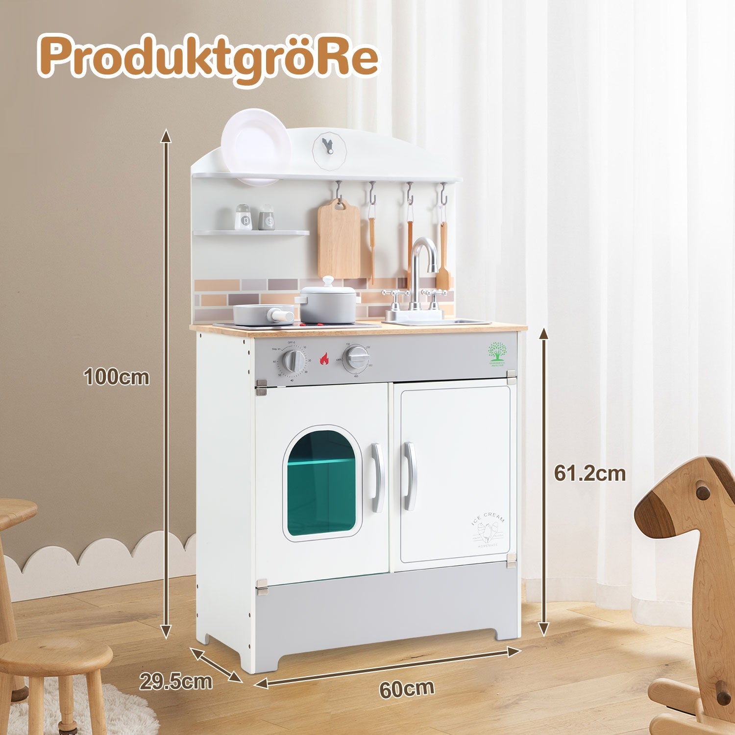 Cosmo Go Spielzeugküche Kinderspielzeug aus Holz