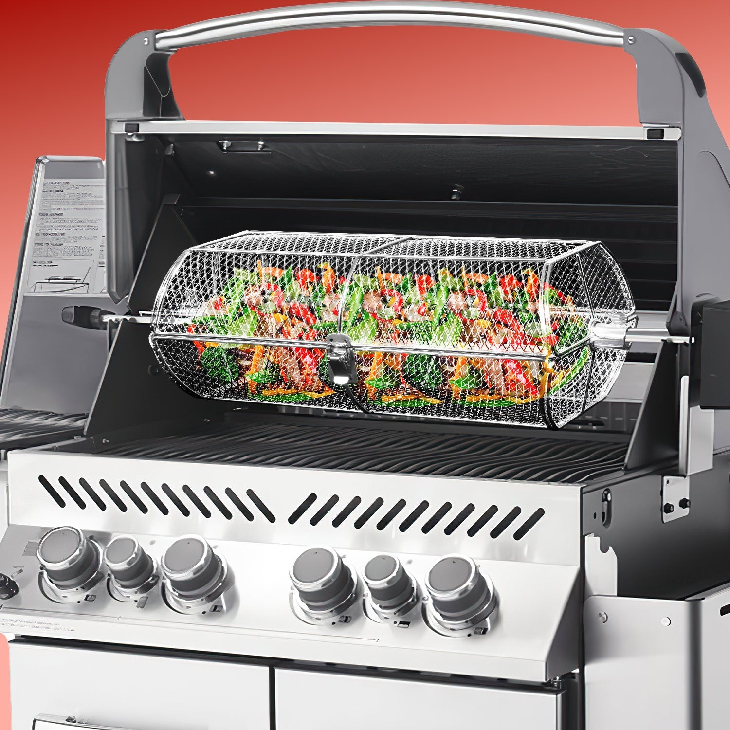 Cosmo Go Grillkorb Grillkorb Edelstahl für Drehspieß