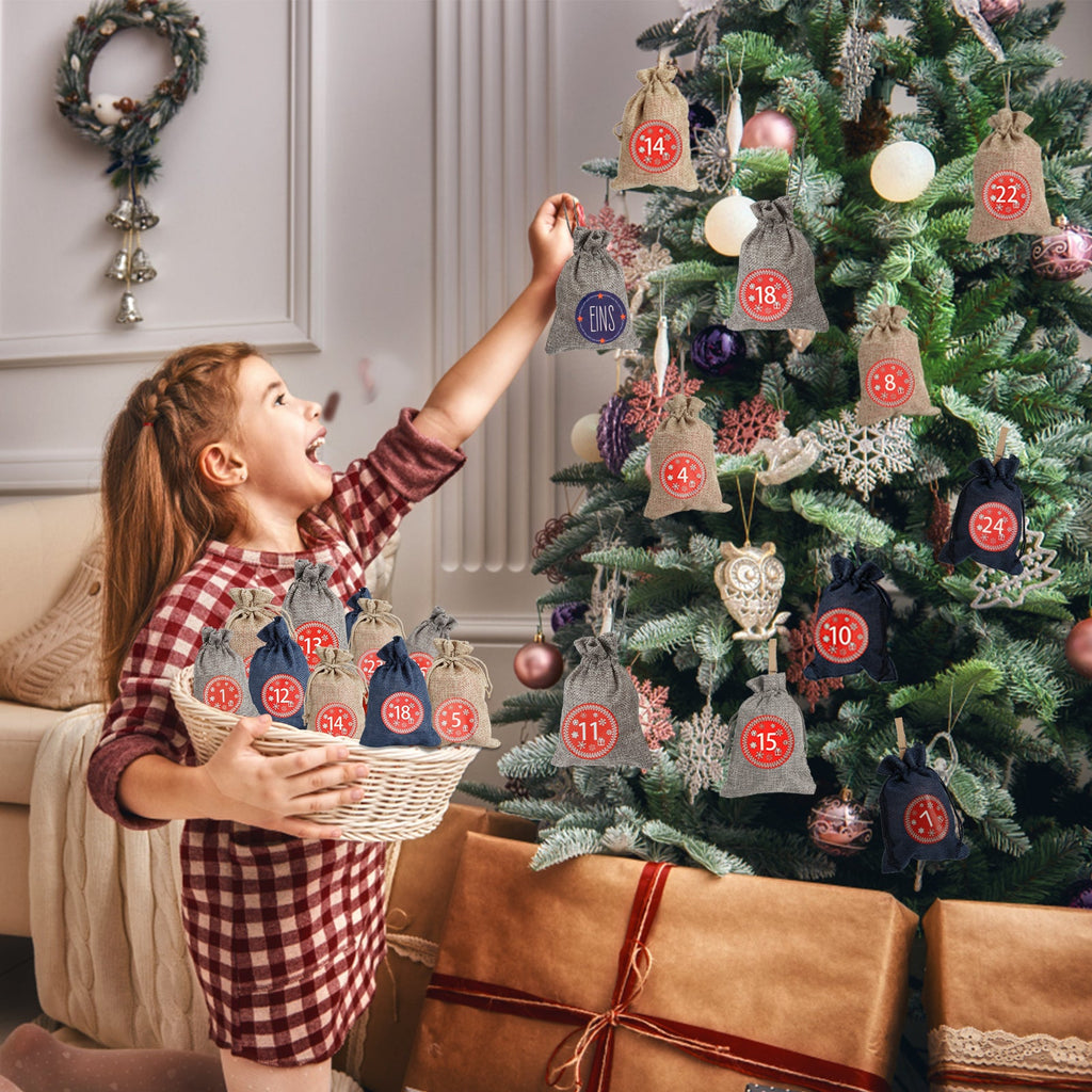 Cosmo Go Adventskalender DIY Jutesäckchen 24 Stück