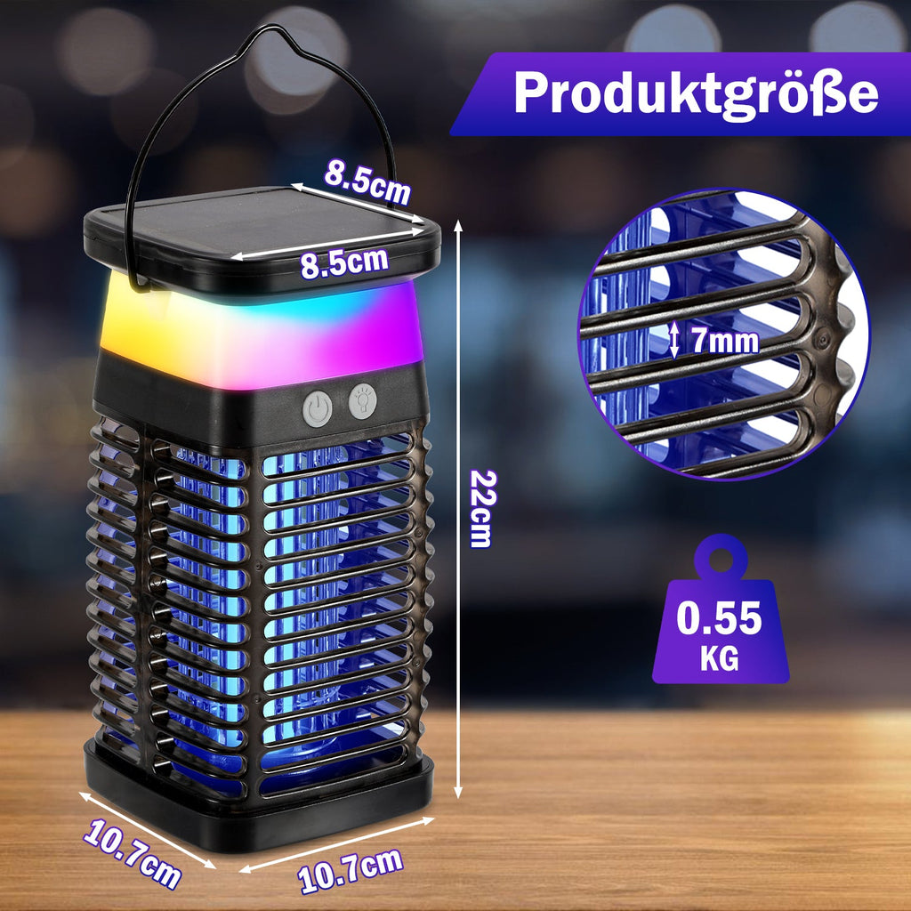 Cosmo Go Solar Mückenabwehr-Lampe UV-Licht Mückenlampe RGB