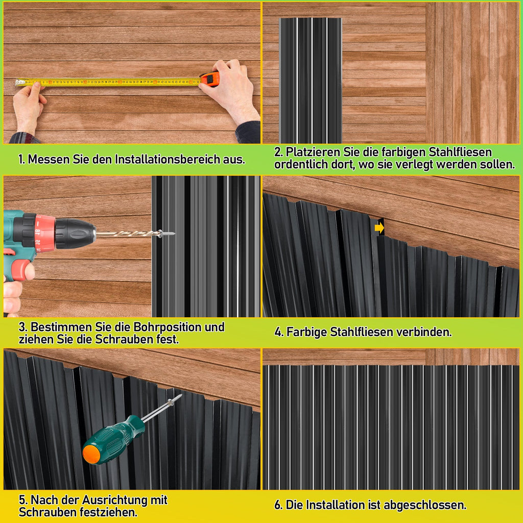 Cosmo Go Trapezblech Dachblech Verzinkt Anthrazit / Grün 12x