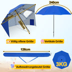 Cosmo Go 210cm Sonnenschirm Strandmuschel 2 in 1