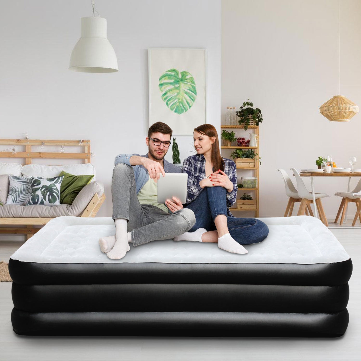 Cosmo Go Aufblasbare Matratze Luftmatratze Einzel/Doppel