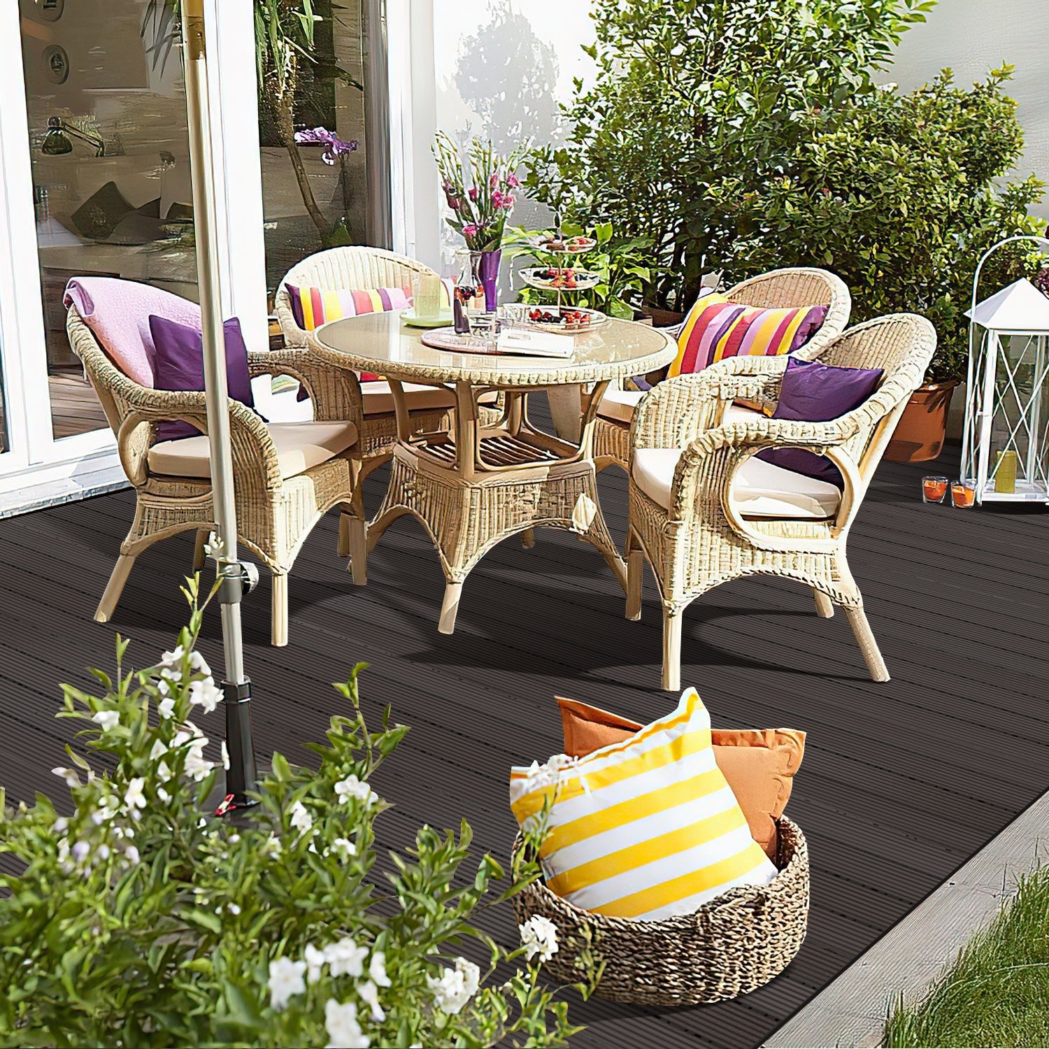Cosmo Go WPC Terrassenfliesen Klickfliese 30x60cm 6stk