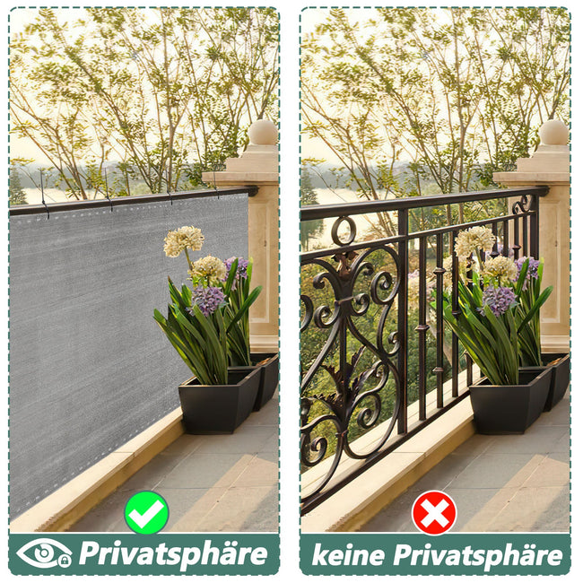 Cosmo Go Sichtschutz HDPE Windschutz Schattennetz Grün/Grau Main Image