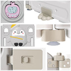 Cosmo Go Laufstall baby Faltbares mit Kriechmatte und Geschichtenbox