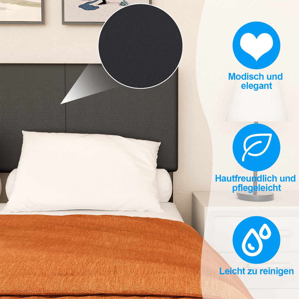 Cosmo Go Polsterbett Bettgestell mit Kopfteil Leder