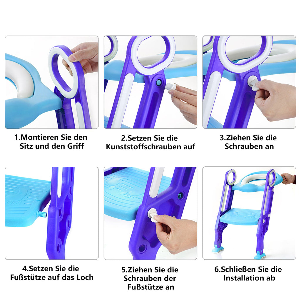 Cosmo Go Toilettentrainer mit Treppe Kinder Lerntöpfchen