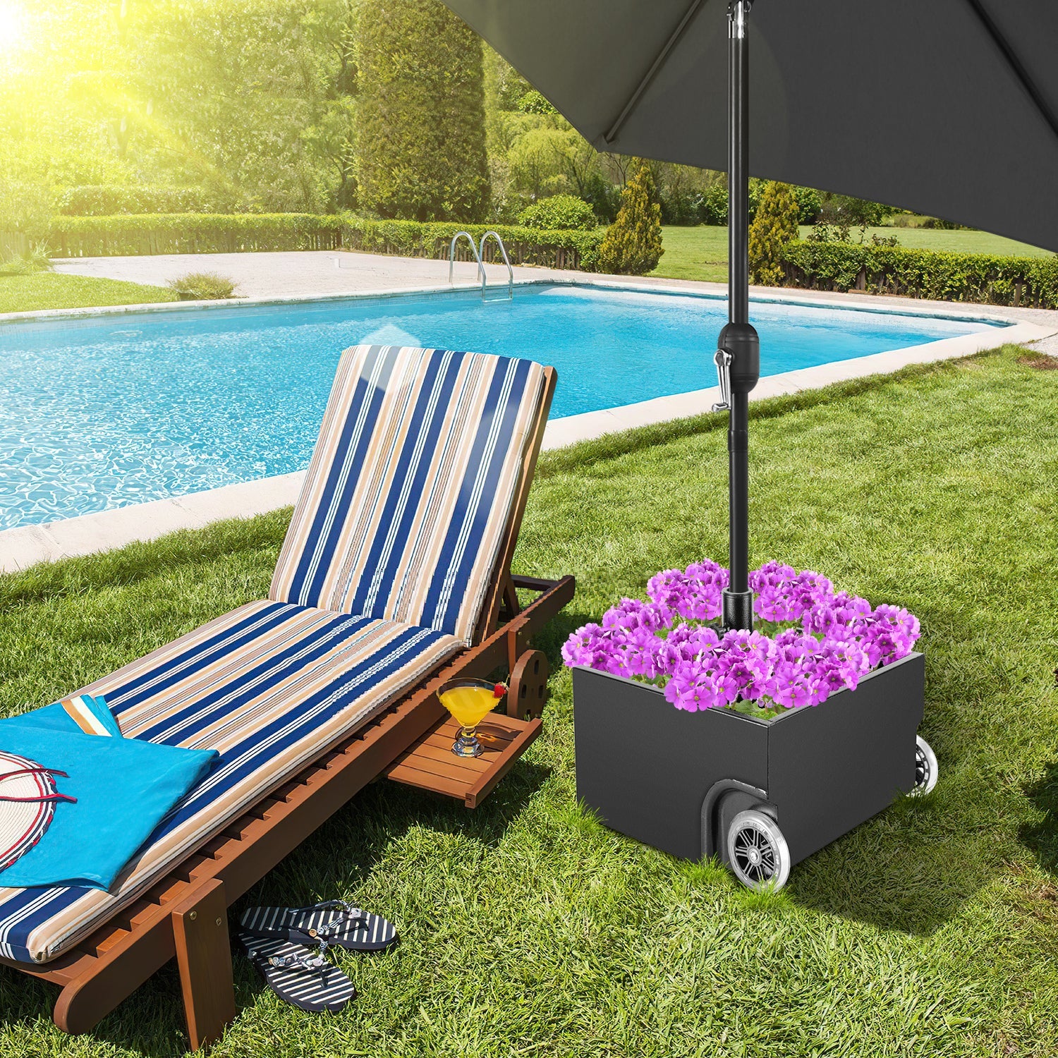 Cosmo Go Sonnenschirmständer Schirmständer mit Rollen