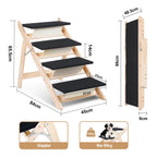 Cosmo Go Hundetreppe 2 in 1 Hunderampe Klappbare 4-Stufig Belastung 80kg