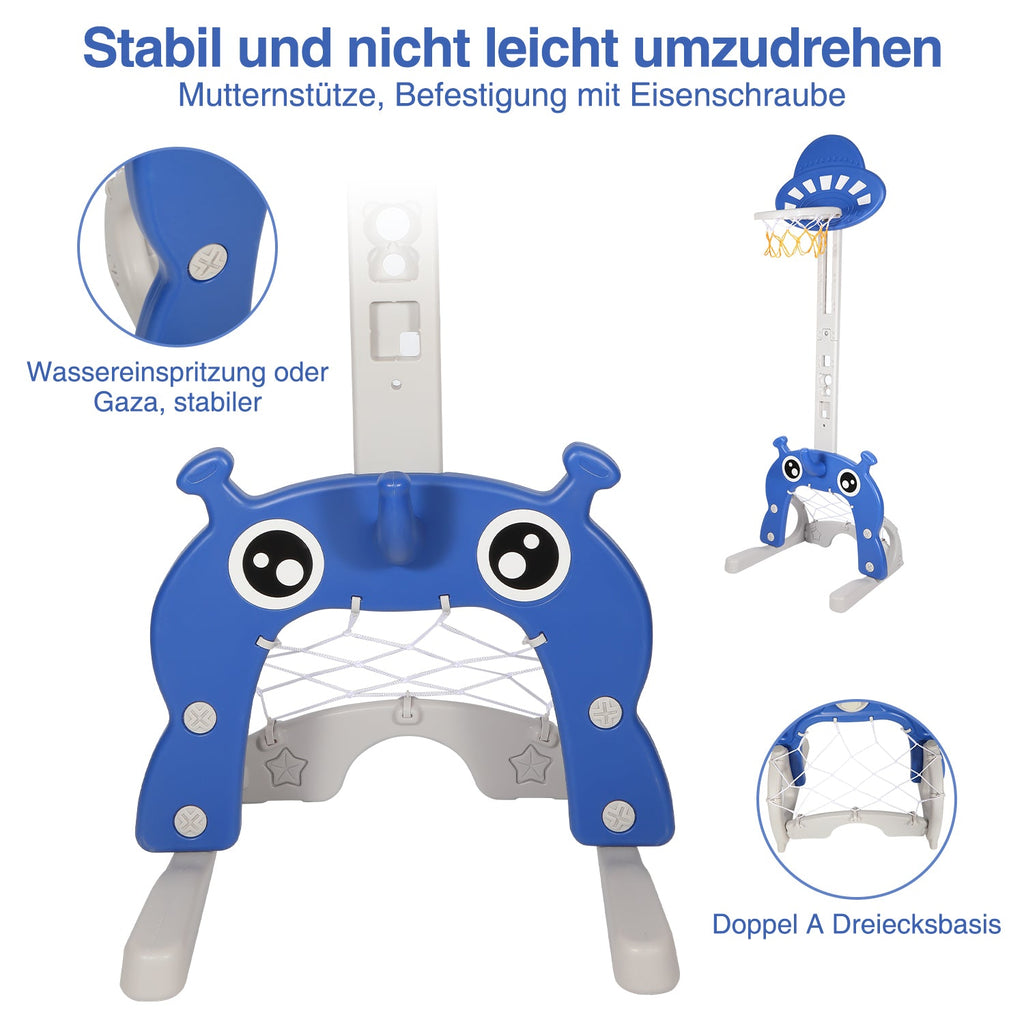 Cosmo Go Kinder Basketballkorb Set 4 in 1 höhenverstellbarer