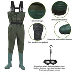 Cosmo Go Wathose mit Gummistiefeln, Bund und Haken