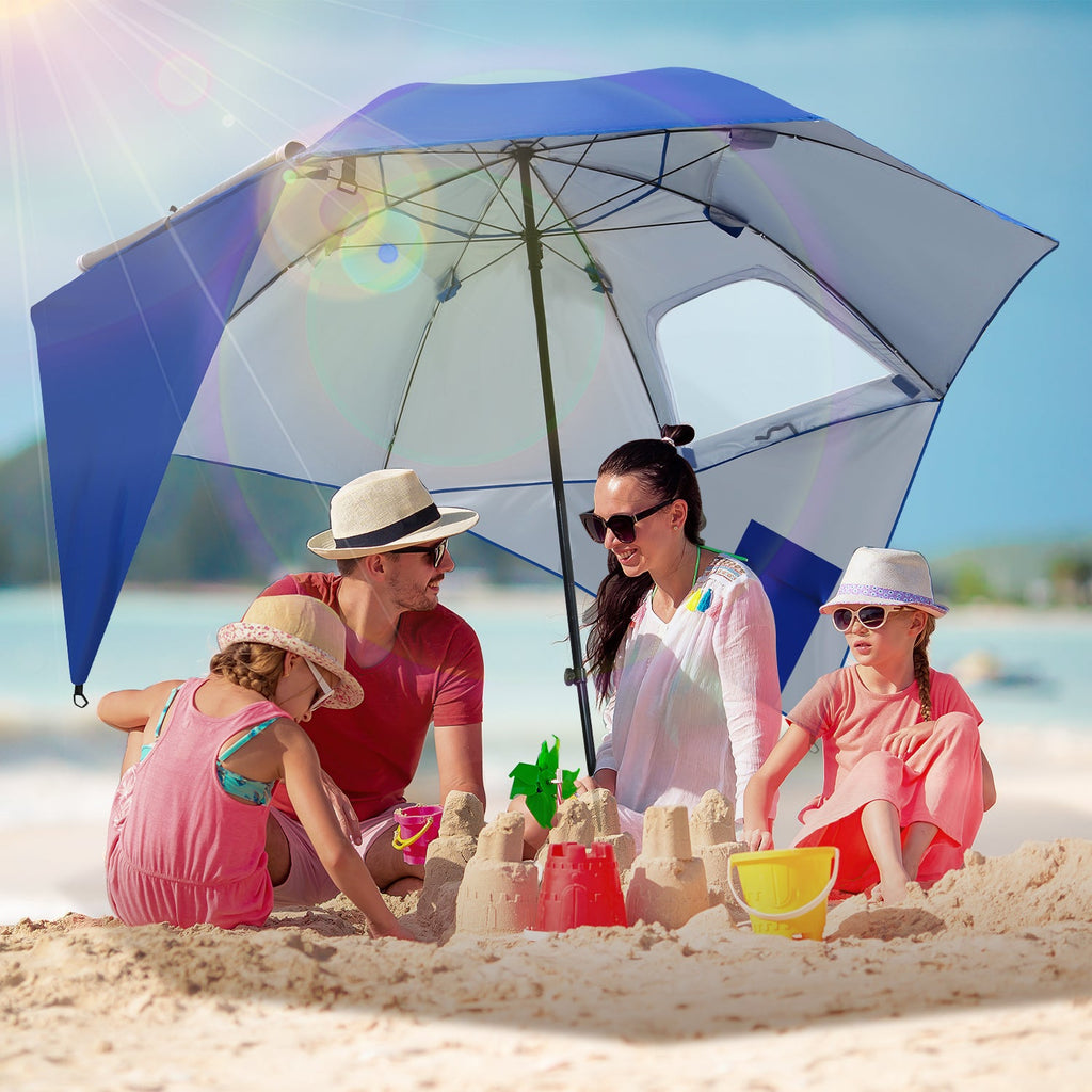 Cosmo Go 210cm Sonnenschirm Strandmuschel 2 in 1