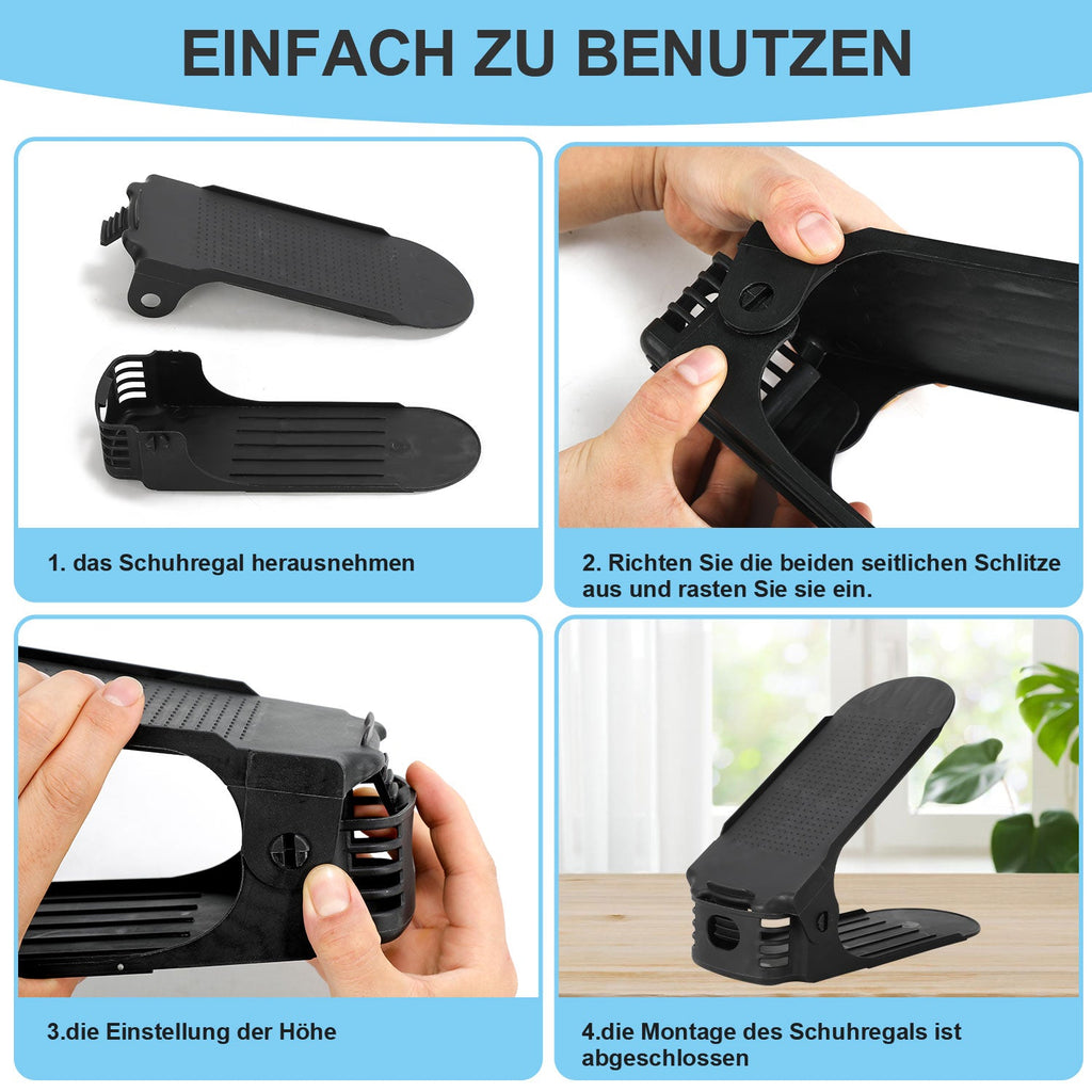 Cosmo Go Schuhorganizer 10 Stück mit 4 Höhenverstellbar